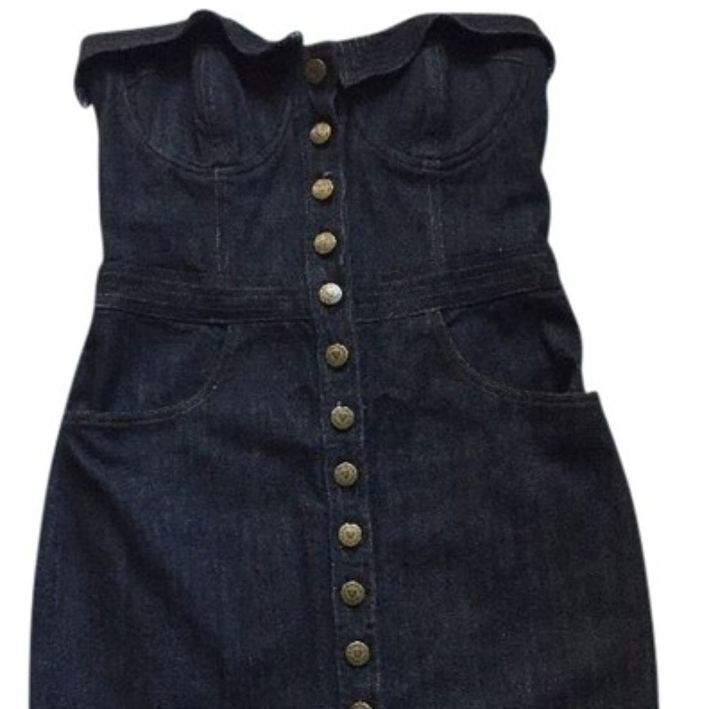 Denim pencil fitted Betsey Johnson dress